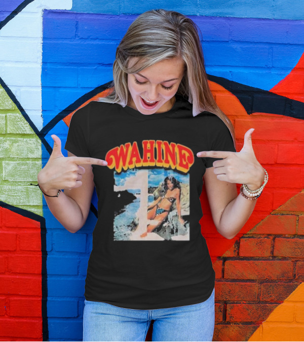 WAHINE Beach Scene With Rosé Vibes T-Shirt