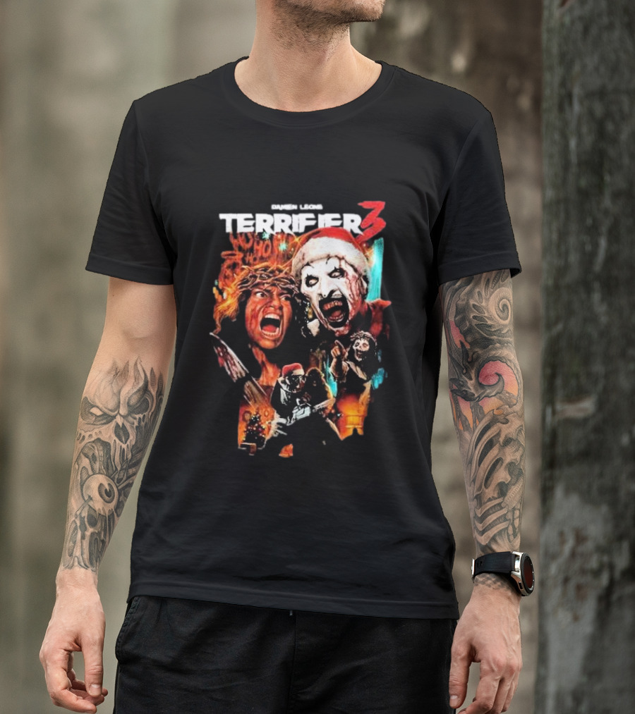 Damien Leone Terror Threads Terrifier 3 Horror Santa Claus Christmas Nightmare T-Shirt
