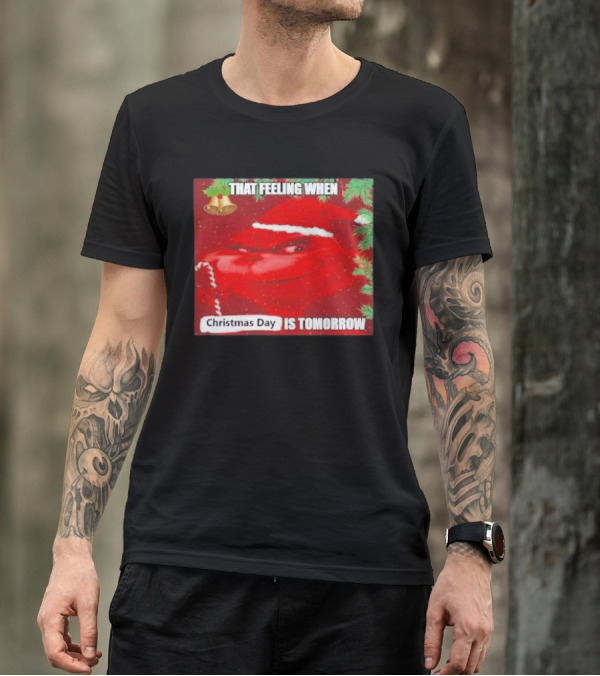 That Feeling When Christmas Day Is Tomorrow Santa Grinch T-Shirt