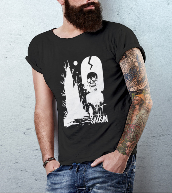 Saosin Over Skeleton Skull And Tree T-Shirt