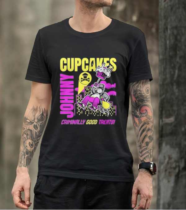 Johnny Cupcakes Criminally Good Treats Top Hat Cupcake City Adventure T-Shirt