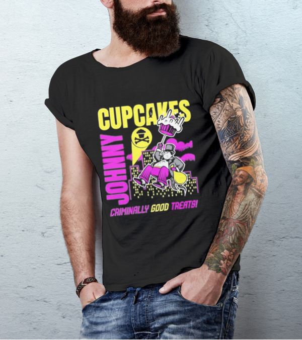 Johnny Cupcakes Criminally Good Treats Top Hat Cupcake City Adventure T-Shirt