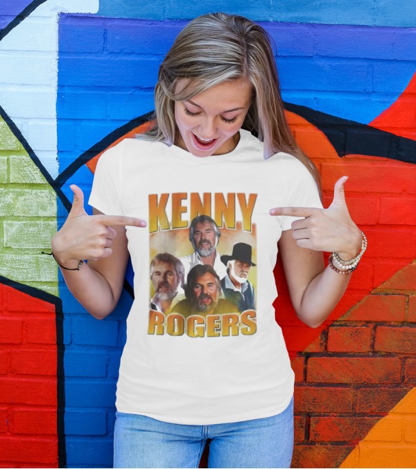 Kenny Rogers Multiple Portrait Collage T-Shirt