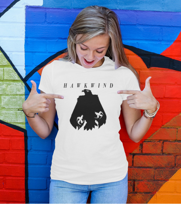 Hawkwind Eagle Silhouette With Mystical Elements T-Shirt