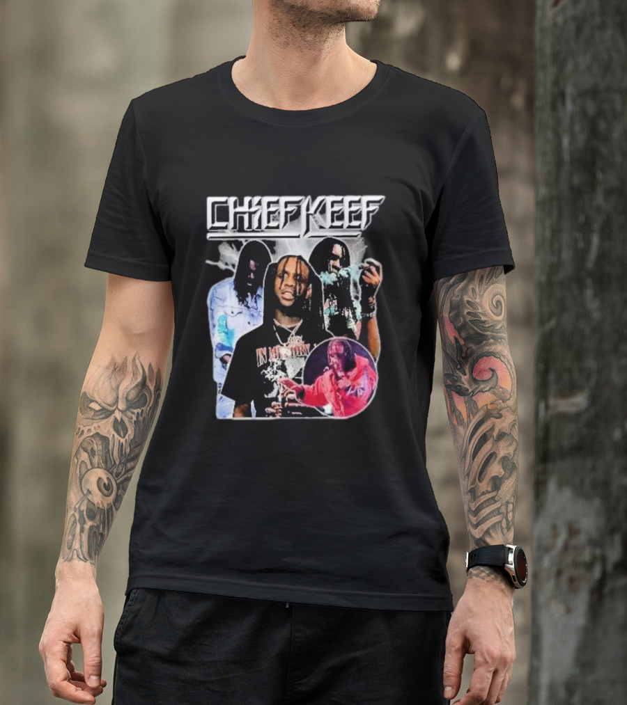 Chief Keef Collage Smoke And Red T-Shirt