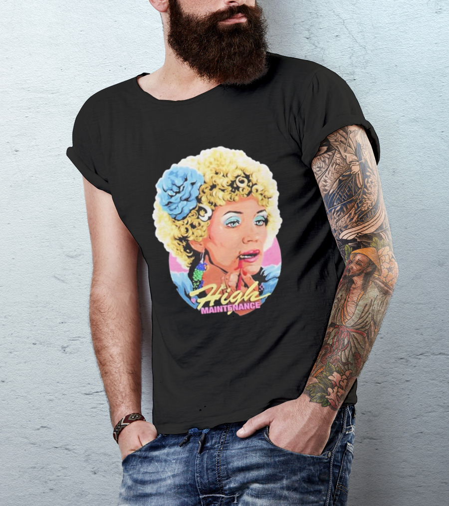 Kath Day-Knight Applying Lipstick High Maintenance T-Shirt