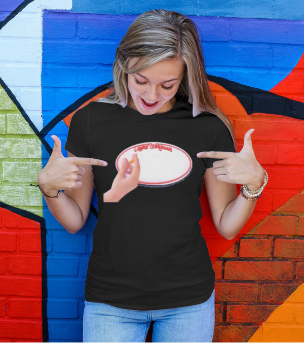 Trójkąt Warszawski White Plate With Hand And Cigarette T-Shirt
