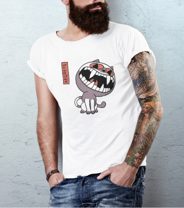 Herald Of Regrets Cartoon Cat Character T-Shirt