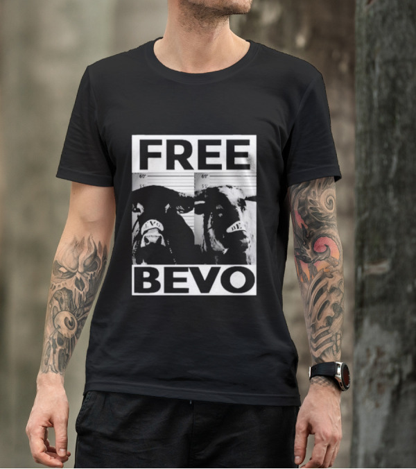 Free Bevo Mugshot Cow T-Shirt