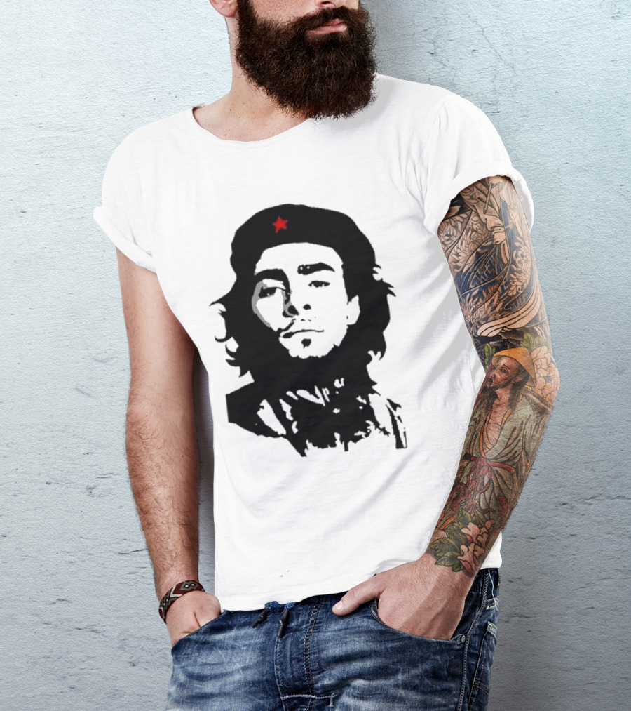Luigi Mangione Che Guevara Iconic Red Star Beret Face T-Shirt