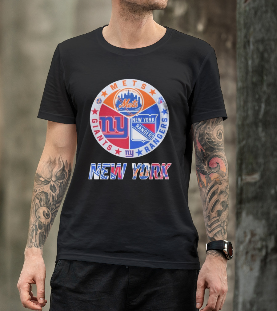 New York Mets Giants Rangers New York T-Shirt