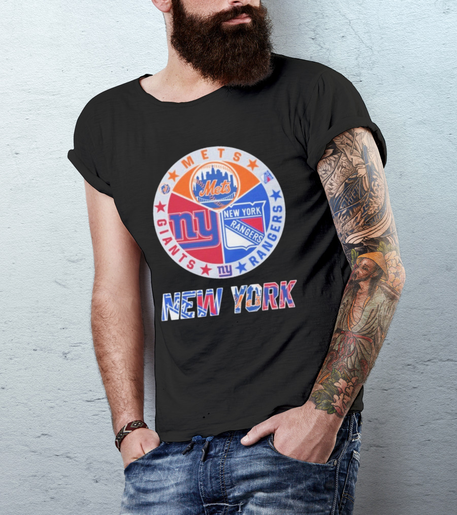 New York Mets Giants Rangers New York T-Shirt