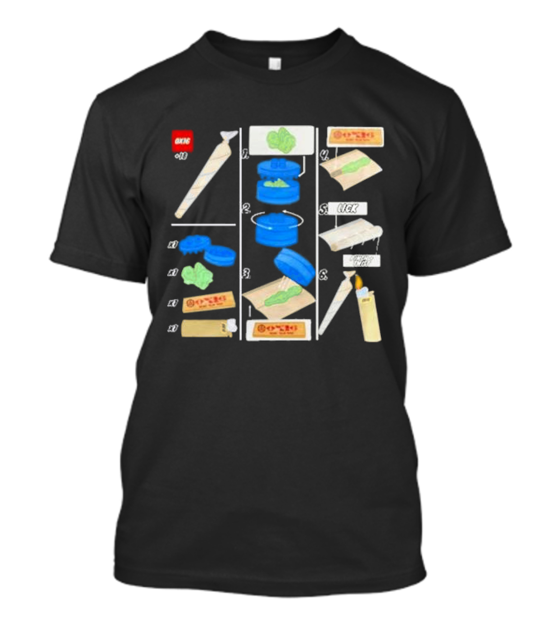Ox16 Legolize Herb Grinder Rolling Instructions T-Shirt