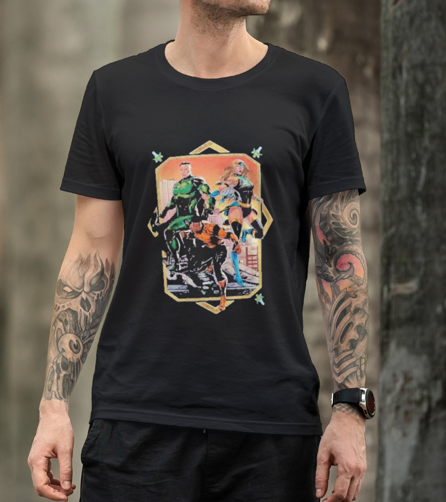 Rippaverse Trinity Unleashed Dynamic Superhero Trio Epic T-Shirt