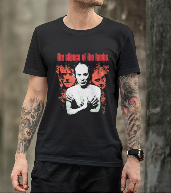The Silence Of The Lambs Red Faces White Figure T-Shirt