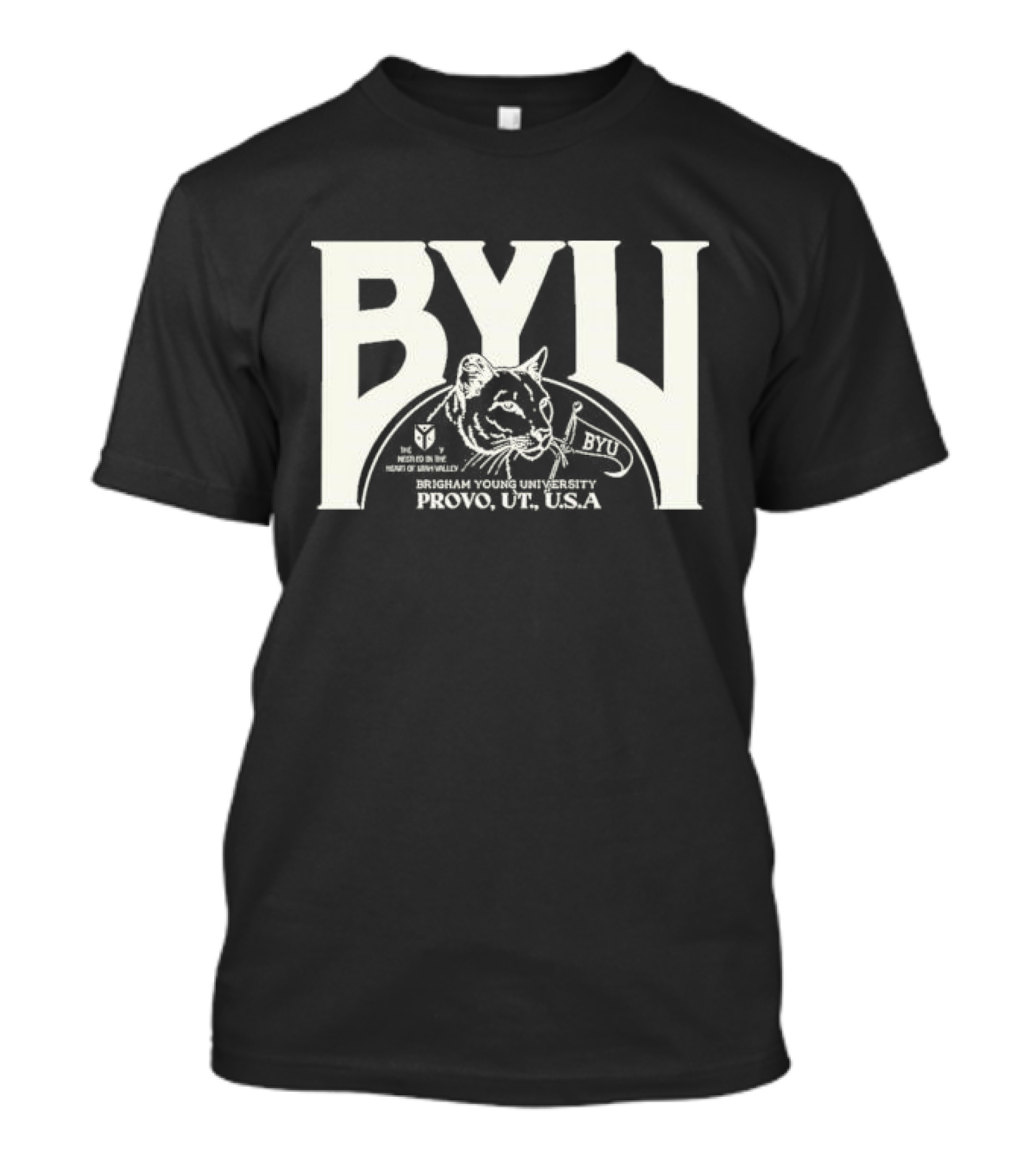 Tysdyes BYU Heritage Brigham Young University Provo UT USA Vintage Cougar T-Shirt