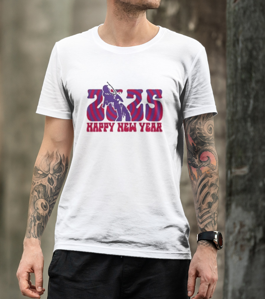 Jimi Hendrix 2025 Happy New Year T-Shirt