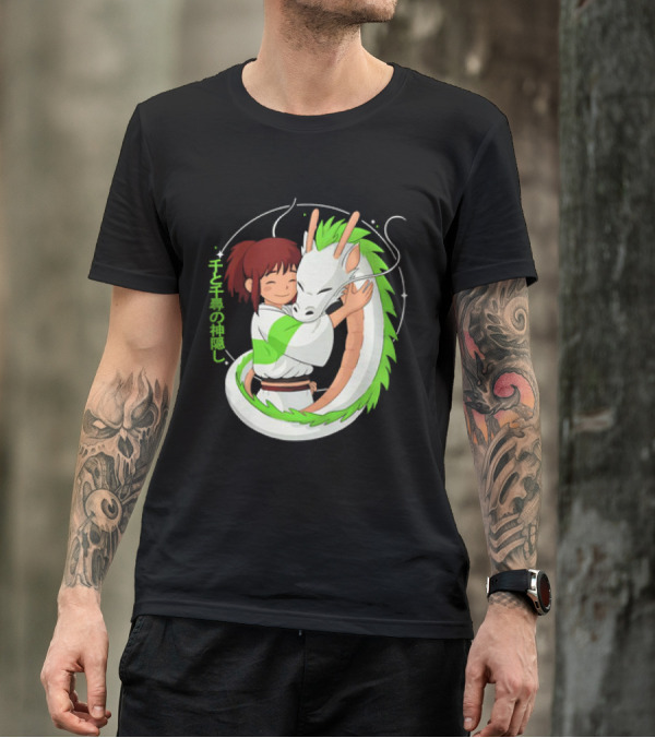 Spirited Away Haku And Chihiro Hug Embrace T-Shirt