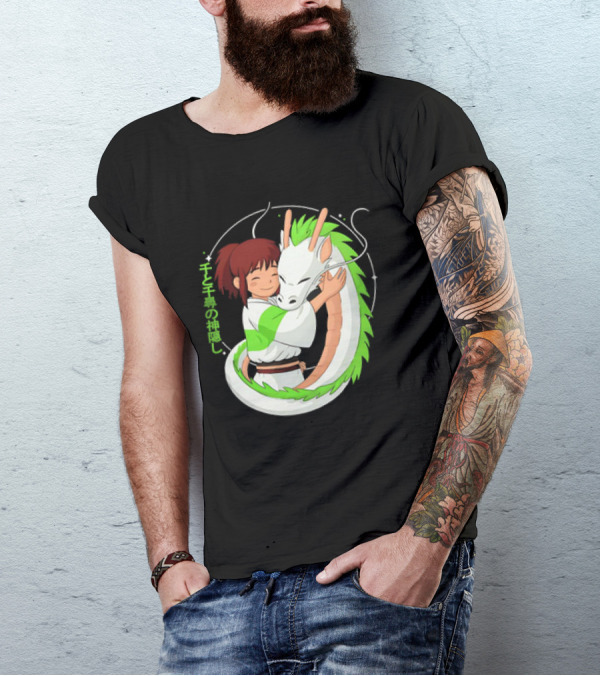 Spirited Away Haku And Chihiro Hug Embrace T-Shirt
