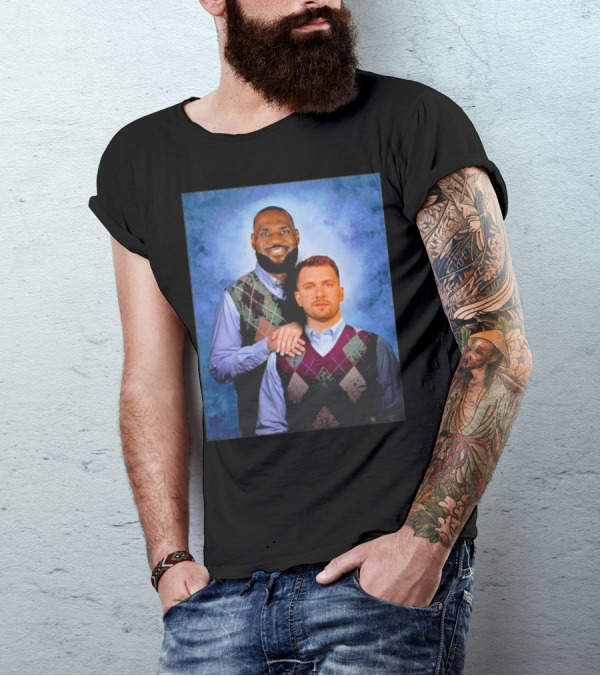 Step Brothers Luka Doncic Lebron James Argyle Sweater Duo T-Shirt