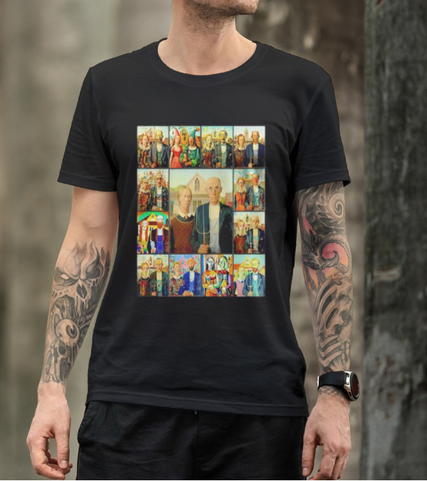 Styles Of American Gothic Painting Variations T-Shirt