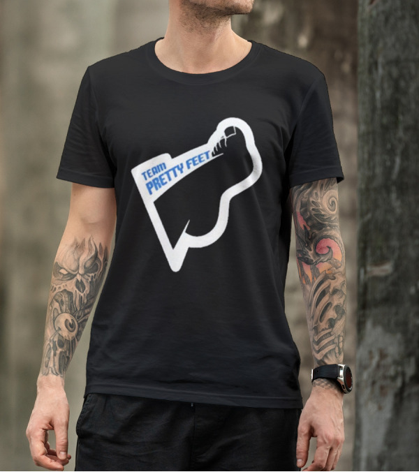 Team Pretty Feet Footprint Silhouette T-Shirt