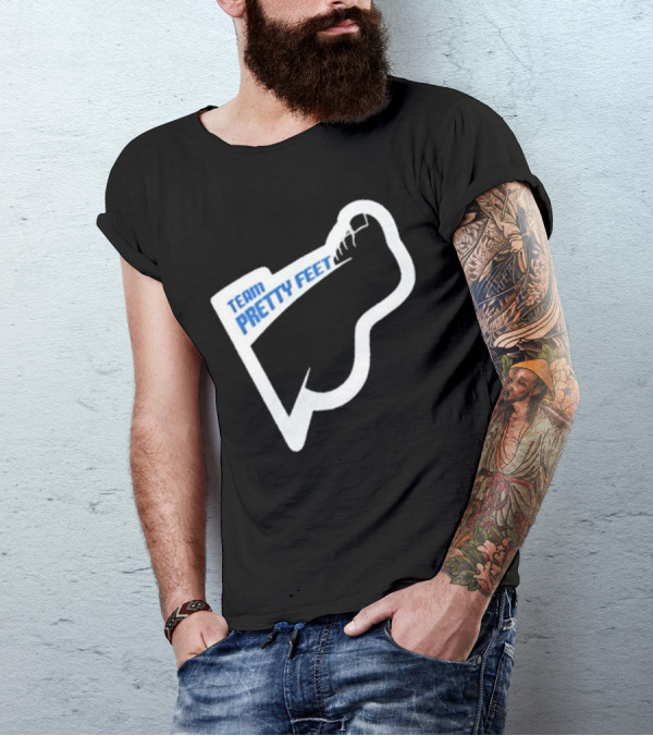 Team Pretty Feet Footprint Silhouette T-Shirt