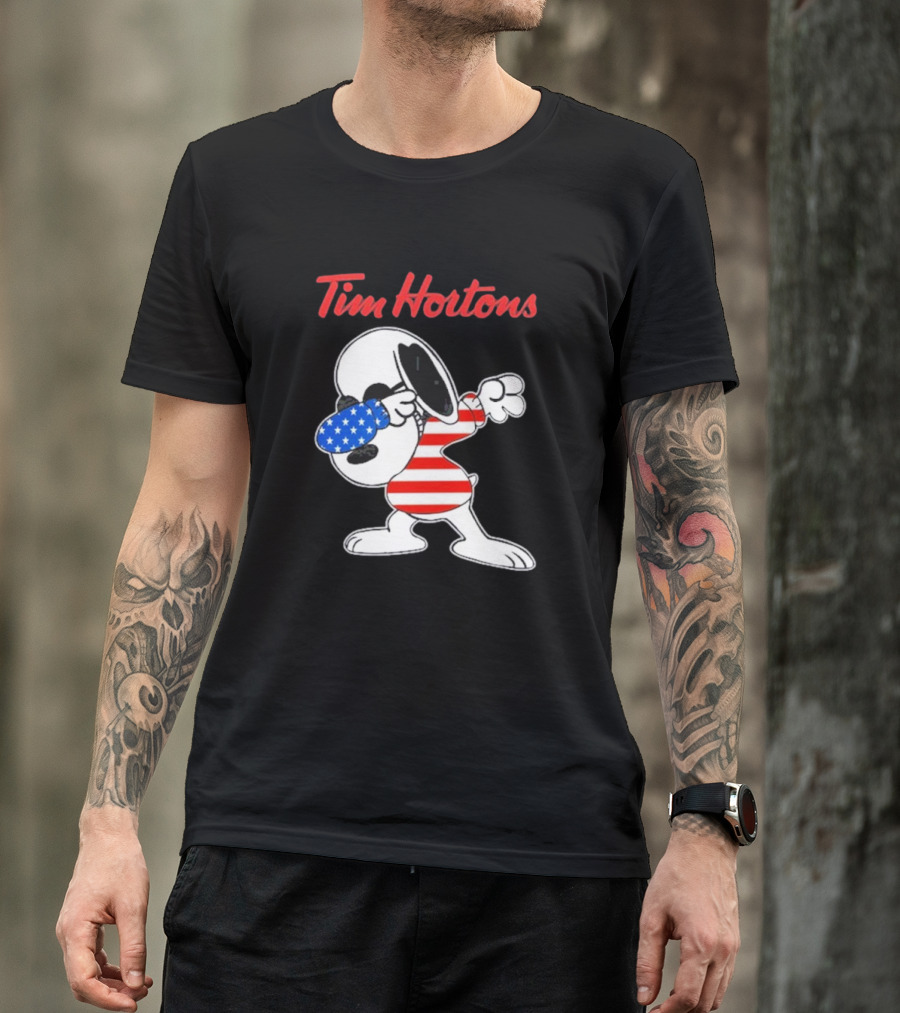 Tim Hortons Snoopy Dabbing American T-Shirt