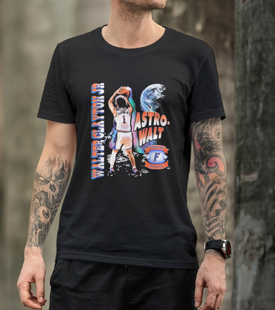 Walter Clayton Jr. Astro-Walt Florida Gator Basketball T-Shirt