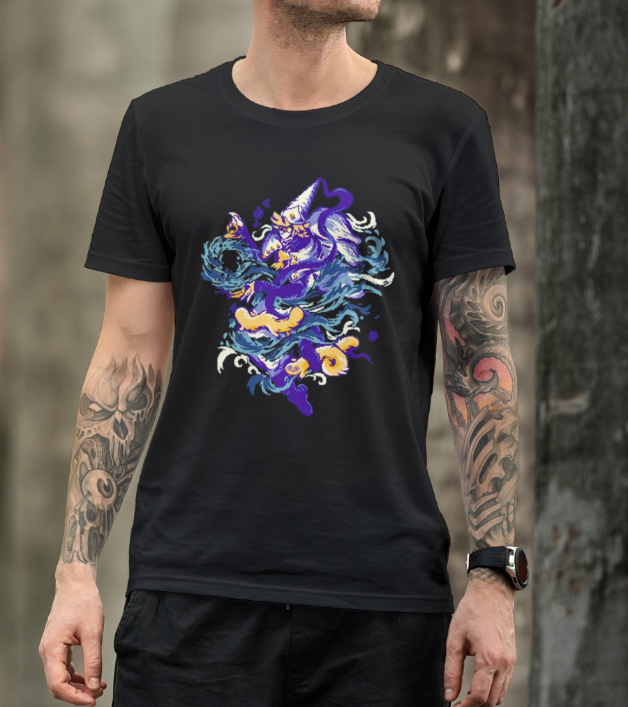 Water Witch Purple Fish Mystic Waves T-Shirt