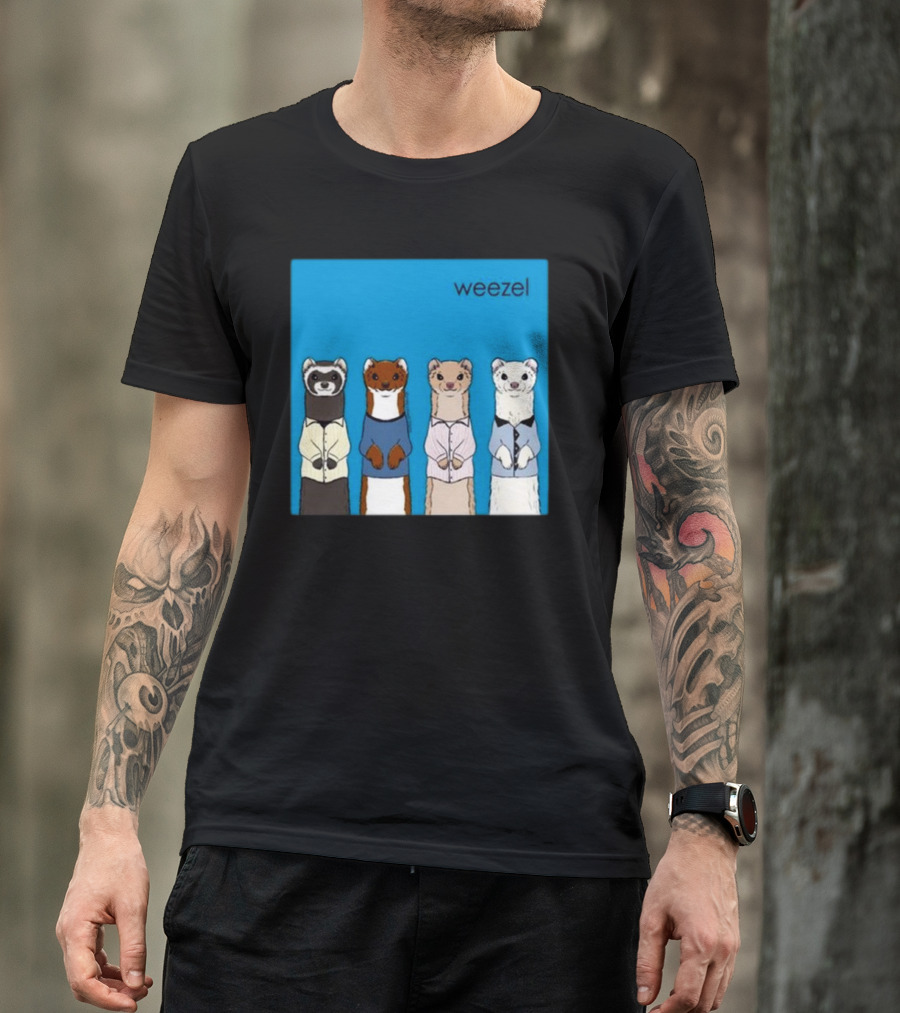 Weezel Weasel In Colorful Outfits Quartet T-Shirt