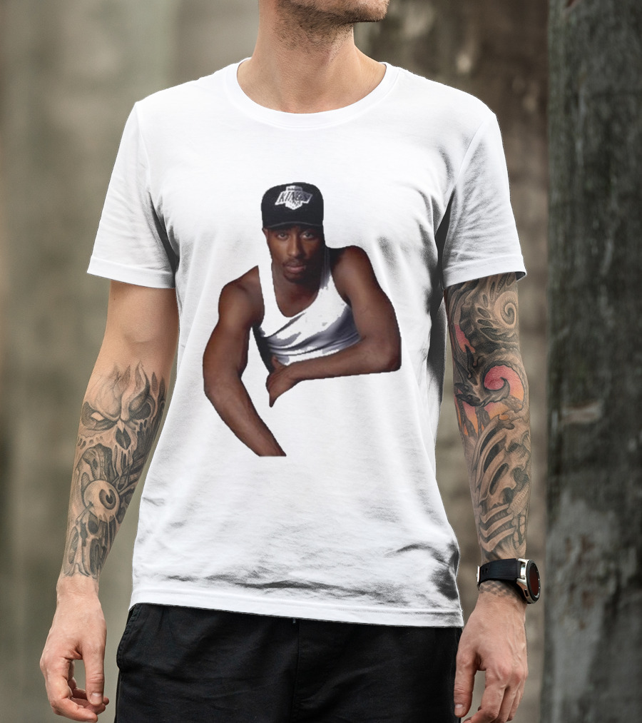 2PAC LA Kings Hat Image T-Shirt