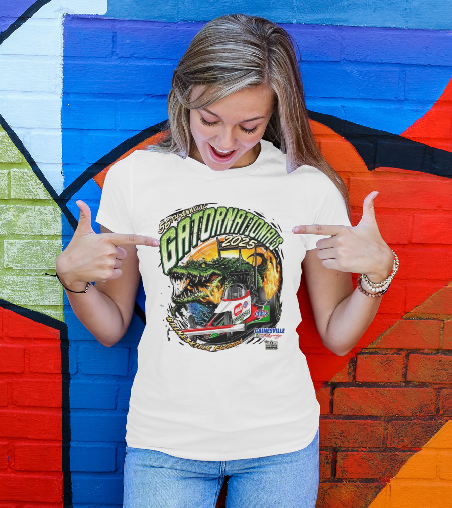 56th Annual Gatornationals 2025 Gainesville Florida NHRA Drag Racing Event T-Shirt
