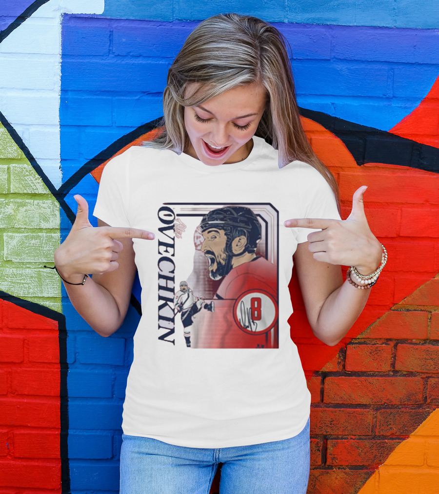 Alexander Ovechkin Dynamic Hockey Collage Number 8 T-Shirt