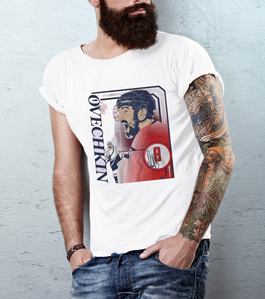 Alexander Ovechkin Dynamic Hockey Collage Number 8 T-Shirt