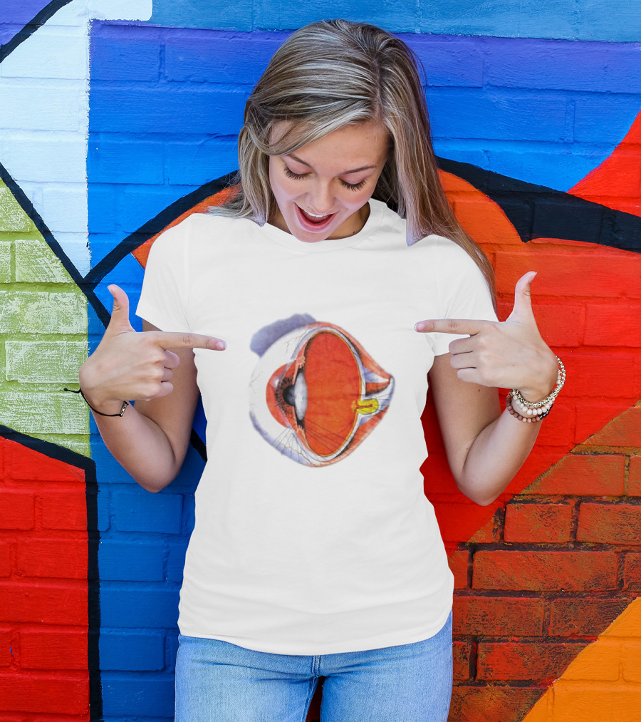 Anatomical Eye Ball Illustration 1991 T-Shirt