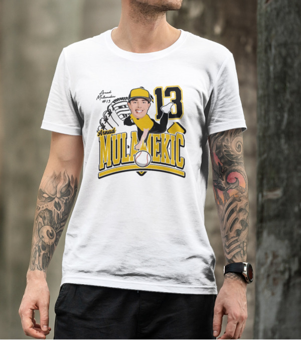Arnad Mulamekic Baseball 13 Player Underhand Catcher Yellow Outfit T-Shirt