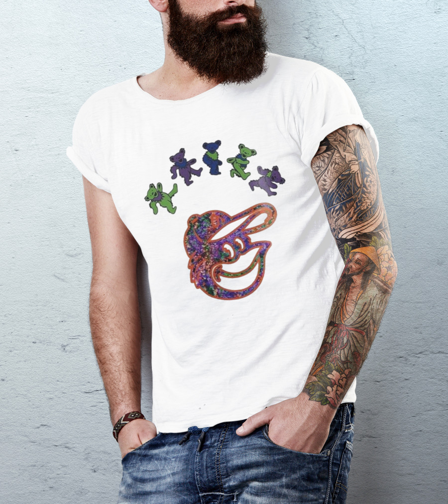 Baltimore Orioles Grateful Dead Night 2025 Dancing Bears T-Shirt