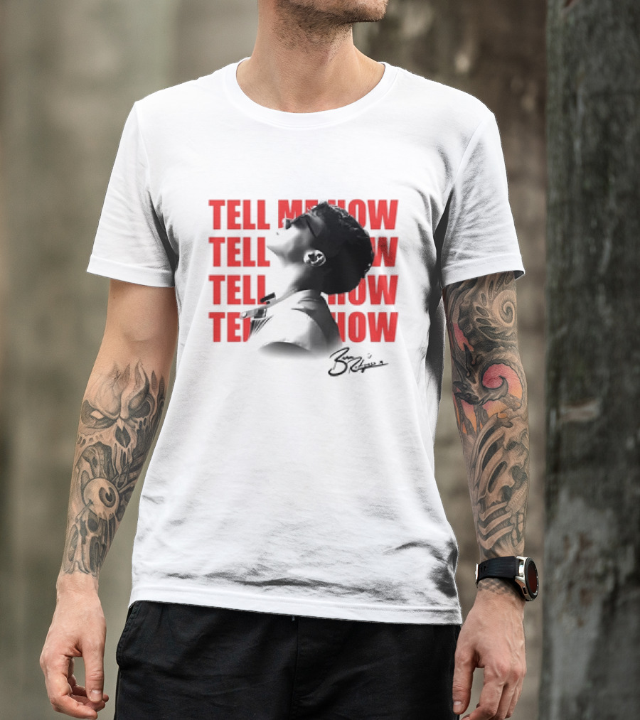 Ben Rodrigues Tell Me How Afro Silhouette And Red Text T-Shirt