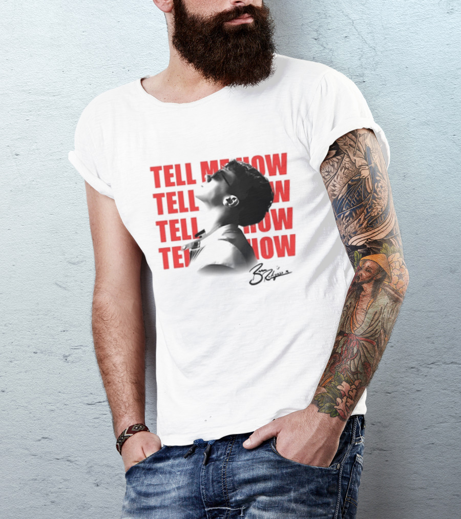 Ben Rodrigues Tell Me How Afro Silhouette And Red Text T-Shirt