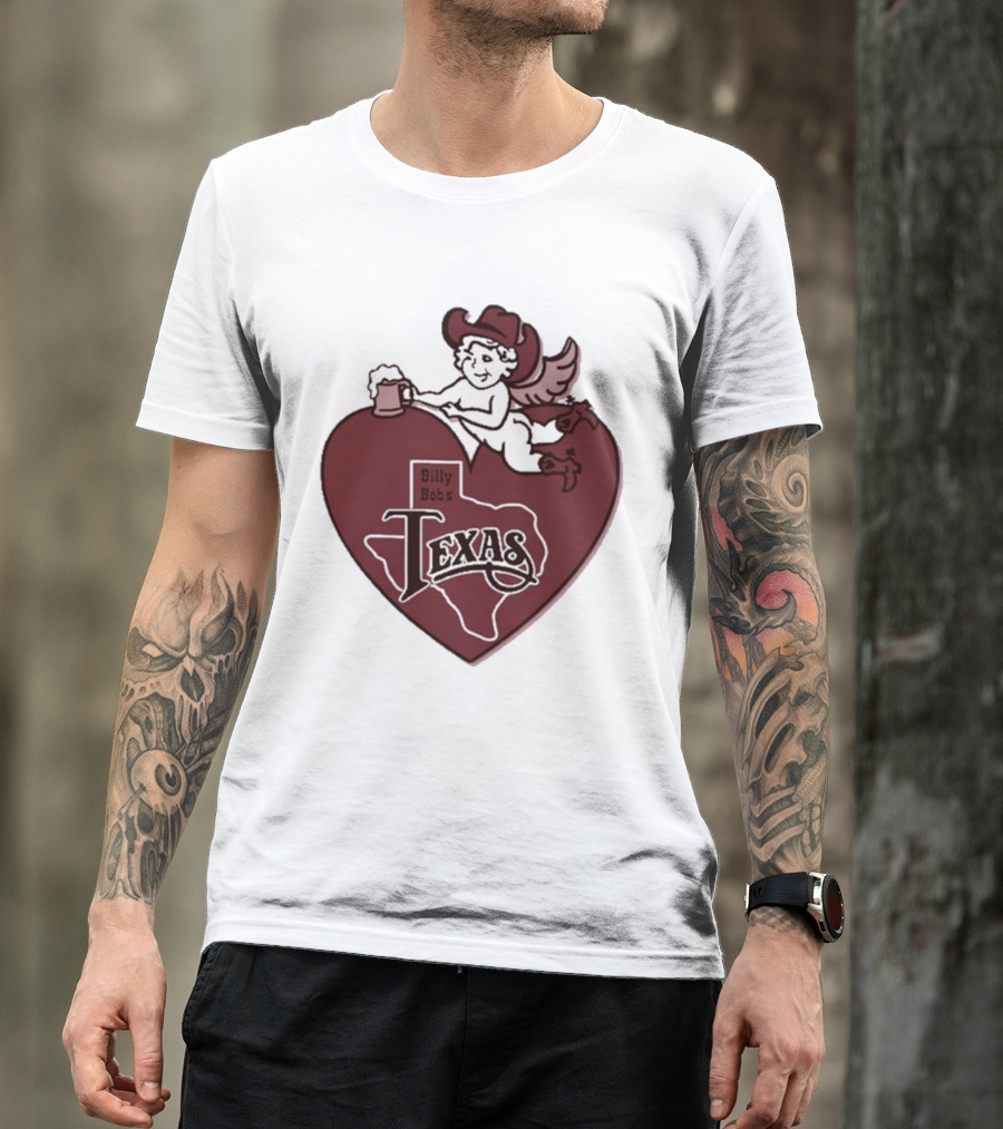 Billy Bob’s Texas Cupids Heart With Cowboy Hat And T-Shirt