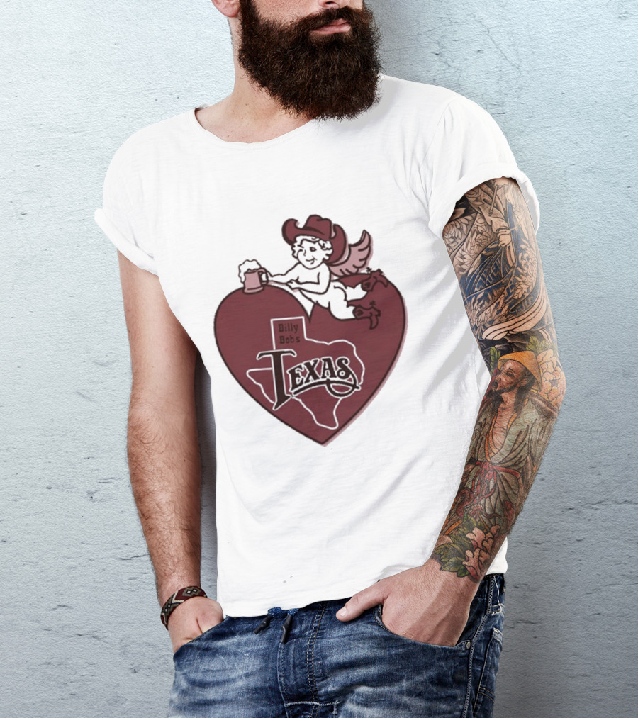 Billy Bob’s Texas Cupids Heart With Cowboy Hat And T-Shirt