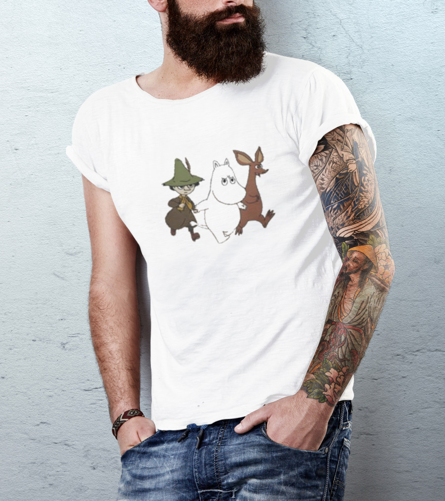 Bjork Moomin Sniff Snufkin Characters T-Shirt