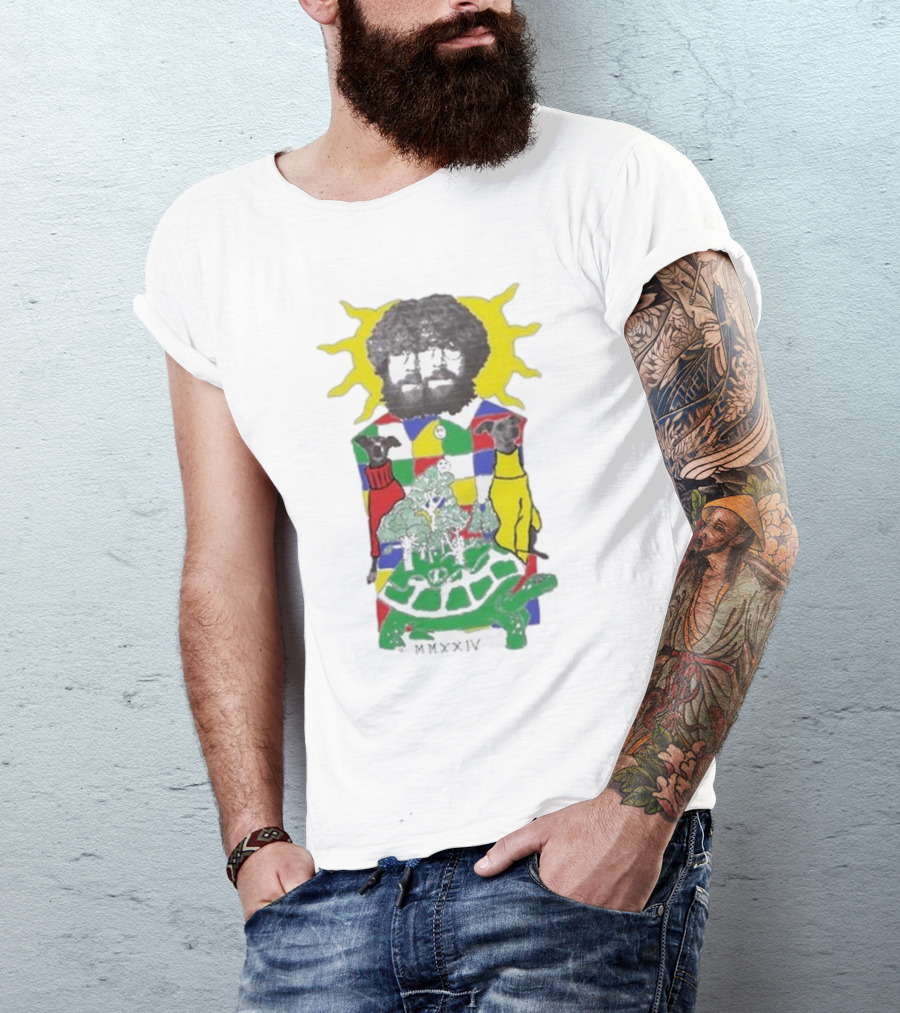 JW Francis Born Losers Records Sunburst Patchwork Dogs And Tortoise MMXXIV T-Shirt