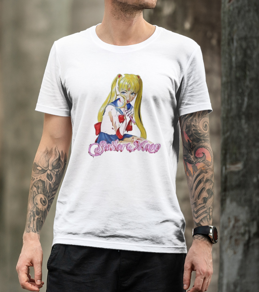 Bl00dina Sailor Moon Anime Mirror And Lipstick T-Shirt