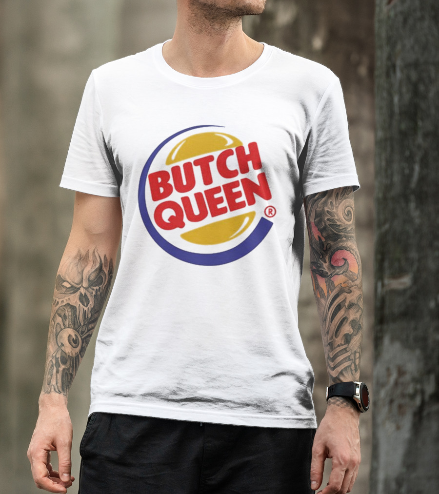 Butch Queen Burger King Parody Iconic Fast Food Logo Style T-Shirt