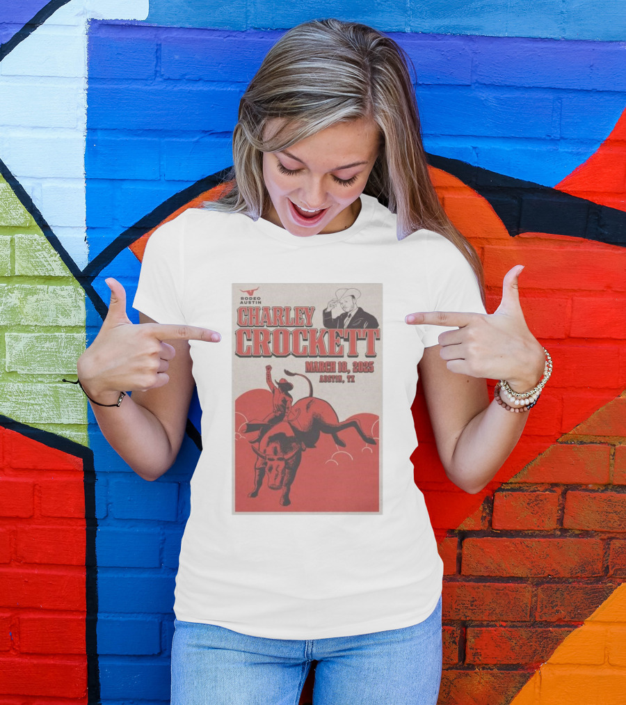 Charley Crockett March 18 2025 Rodeo Austin TX T-Shirt