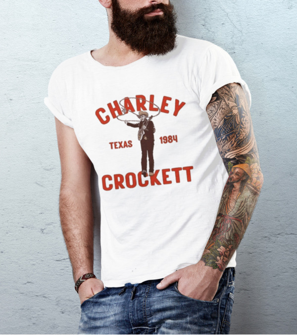 Charley Crockett Texas 1984 Lasso Cowboy T-Shirt