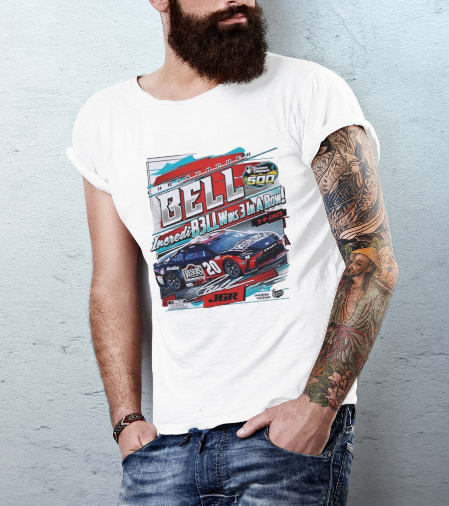 Christopher Bell Wins 3 In A Row Shriners Children’s 500 Race 2025 NASCAR Cup Series JGR T-Shirt