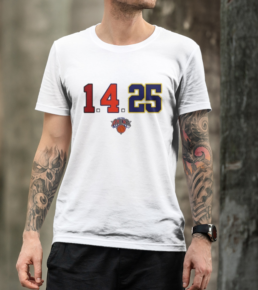Derrick Rose Numbers 14 25 New York Knicks T-Shirt